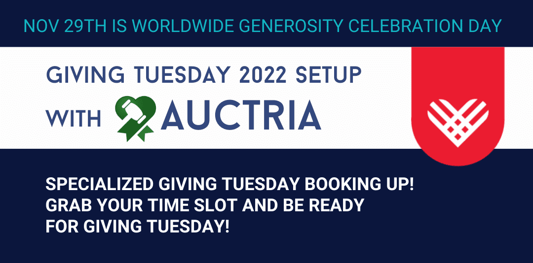 Giving Tuesday setup with Auctria