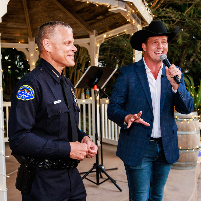 Policeman hosting auction